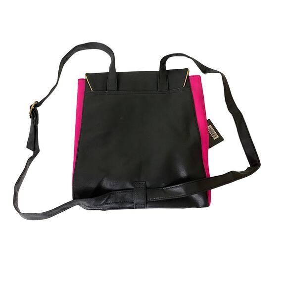 Juicy Couture Backpack Black Pink Bag Expandable Purse Handbag Gold Trim New - Picture 4 of 10